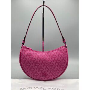 Michael Kors Small Kayla Wild Berry Convertible Pouchette Shoulder Crossbody NWT